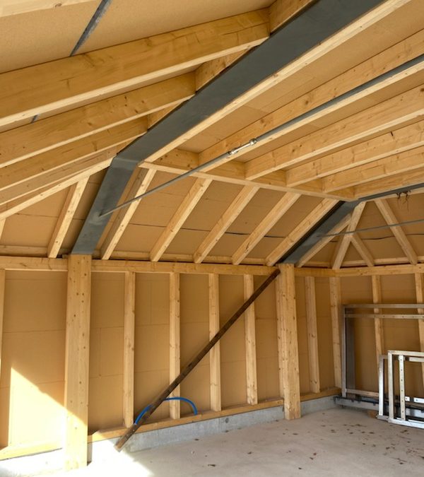 Création d’un garage en ossature bois